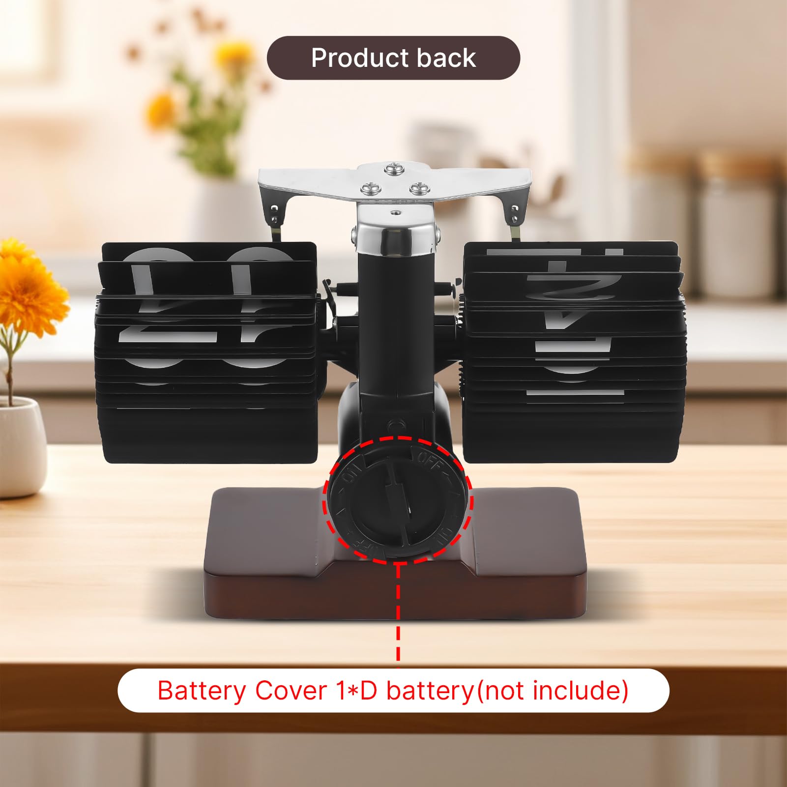 Retro-Flip-Uhr, Vintage-Tischuhr, Digitale Flip-Down-Uhr, Digitale Retro-Flip-Down-Uhr, kleine Uhr mit Holzsockel, Geschenkideen, Coole Dinge für Zuhause, Zimmer, Büro