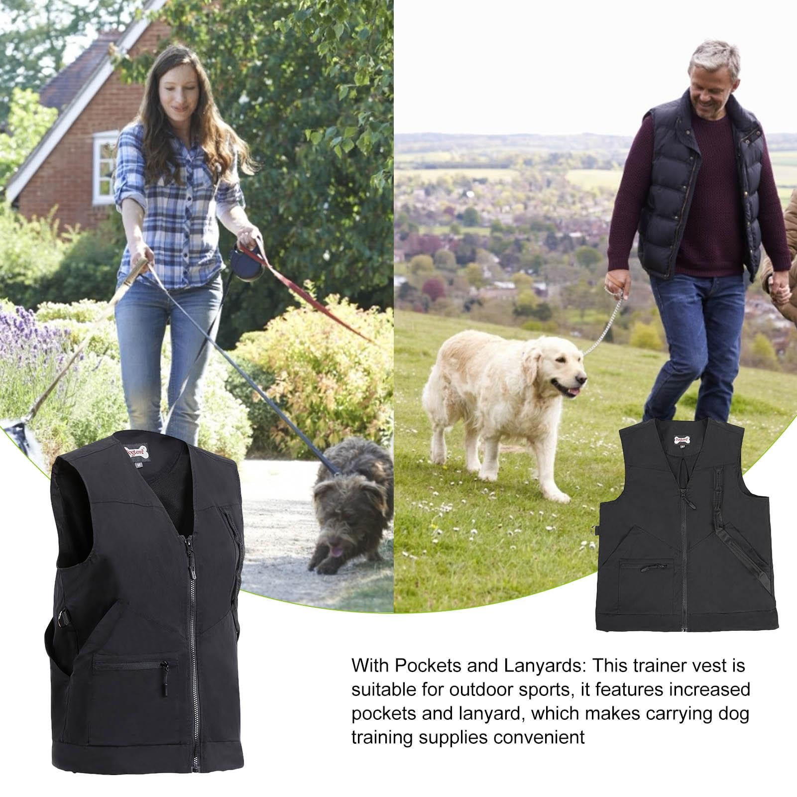 Chaqueta de entrenamiento para perros: paño de entrenamiento para manipuladores de mascotas, suministros para el dueño de mascotas | Chaleco de protección para entrenador de perros a prueba de viento