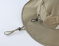 Vista 44 de Home Prefer UPF50+ - Sombrero de sol para hombre, sombrero de pesca de ala ancha para hombres y mujeres, sombrero de playa con protección UV, Gris