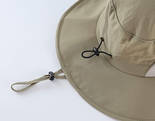 Miniatura 44 de Home Prefer UPF50+ - Sombrero de sol para hombre, sombrero de pesca de ala ancha para hombres y mujeres, sombrero de playa con protección UV, Gris