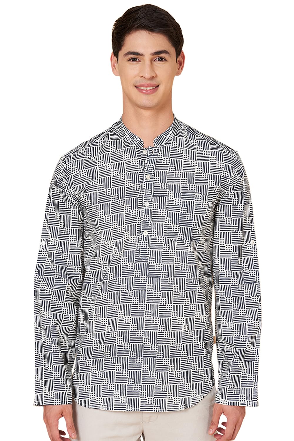 indus route by pantaloons Men's Rayon Printed Regular Kurta-picture-37