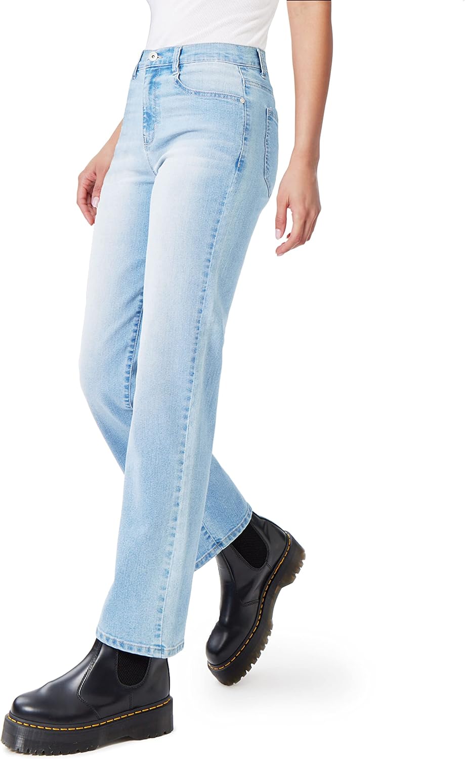 WallFlower Womens Dad Denim High-Rise Insta Vintage Juniors Jeans - Image 3