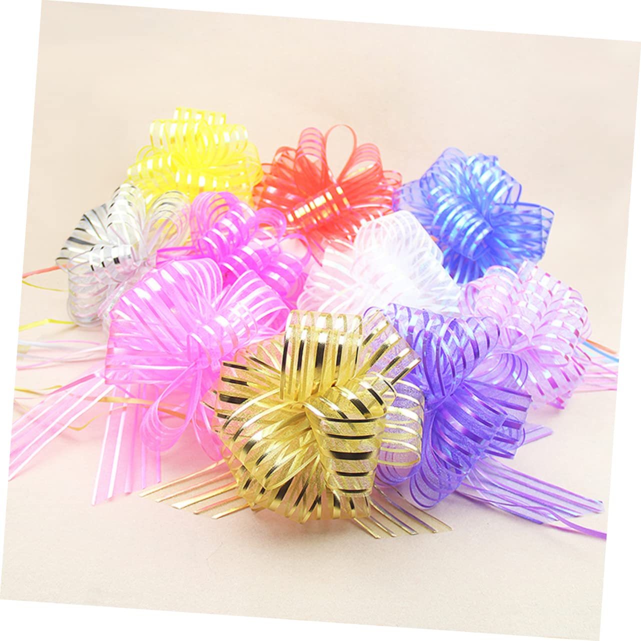 Operitacx 36pezzi Fiocchi Decorativi Per Matrimoni e Feste Da Coccarde Tulle Blu Per Decorazioni Festive e Regali Per Allestimenti Di Auto Sacchetti e Vasi