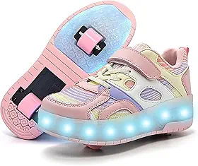 Tênis de skate moderno com rodinhas retráteis para meninos e meninas com rodas