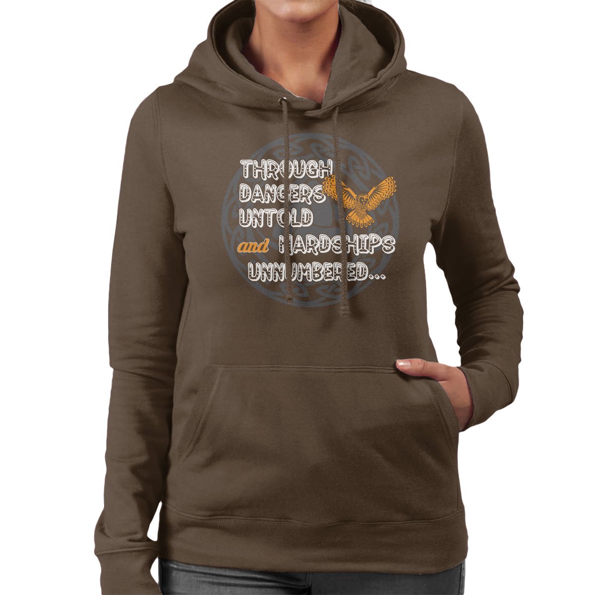 Cloud City 7 Women's Chocolate Labyrinth Quote Hooded Sweatshirt