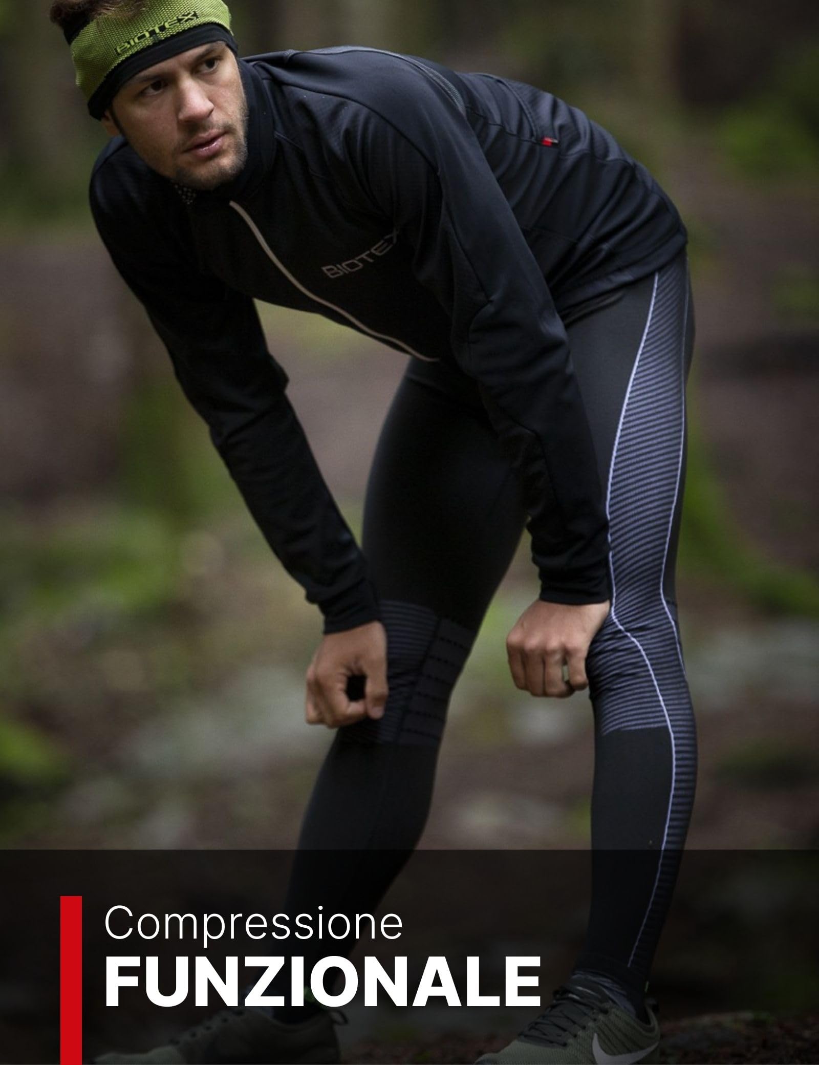 BIOTEX Collant de compression thermique intelligent unisexe, compression intelligente, idéal pour les sports de plein air d'hiver