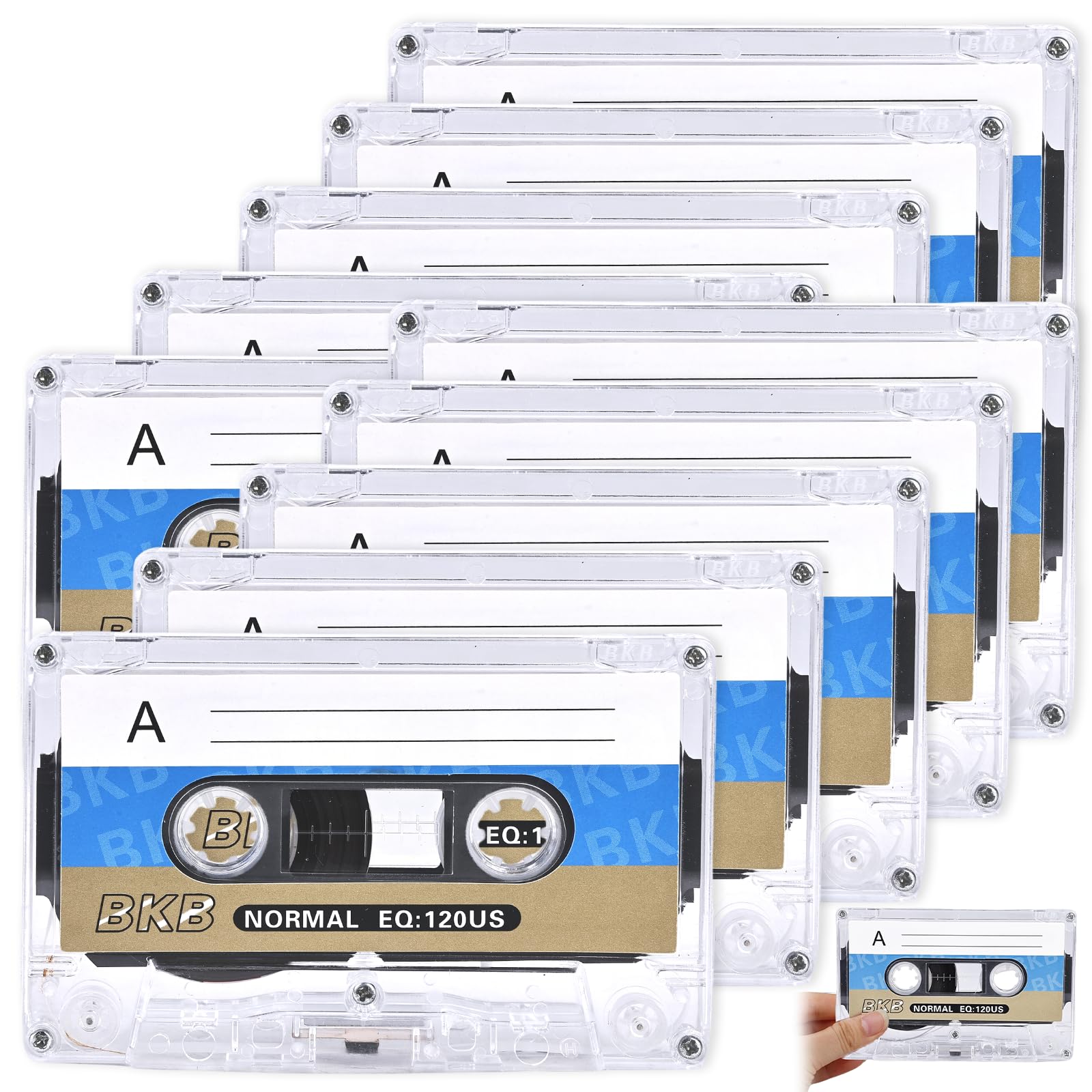 Bandes vierges pour microcassettes: 10 pièces Audio Cassette Tapes, 60 minutes d'enregistrement, parfait pour les conférences et les séminaires - Enregistrement audio de haute qualité avec