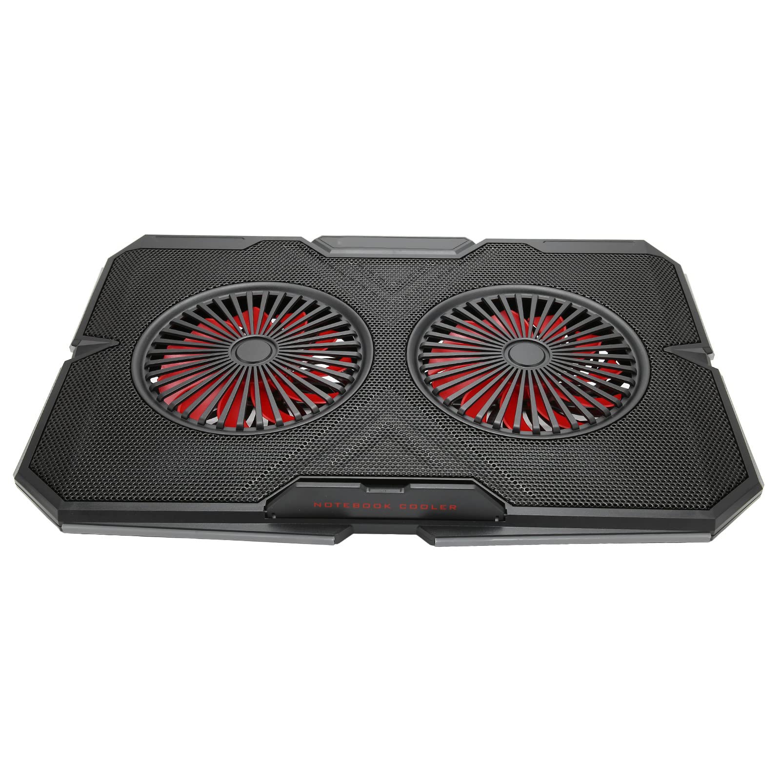 RGB Podkładka Chłodząca do Laptopa z 2 Cichymi Wentylatorami, 7-stopniowa Regulacja Wysokości dla Laptopa 14-17 Cali, Podwójne Porty USB, Panel ze Stopu Metalu, Chłodziarka
