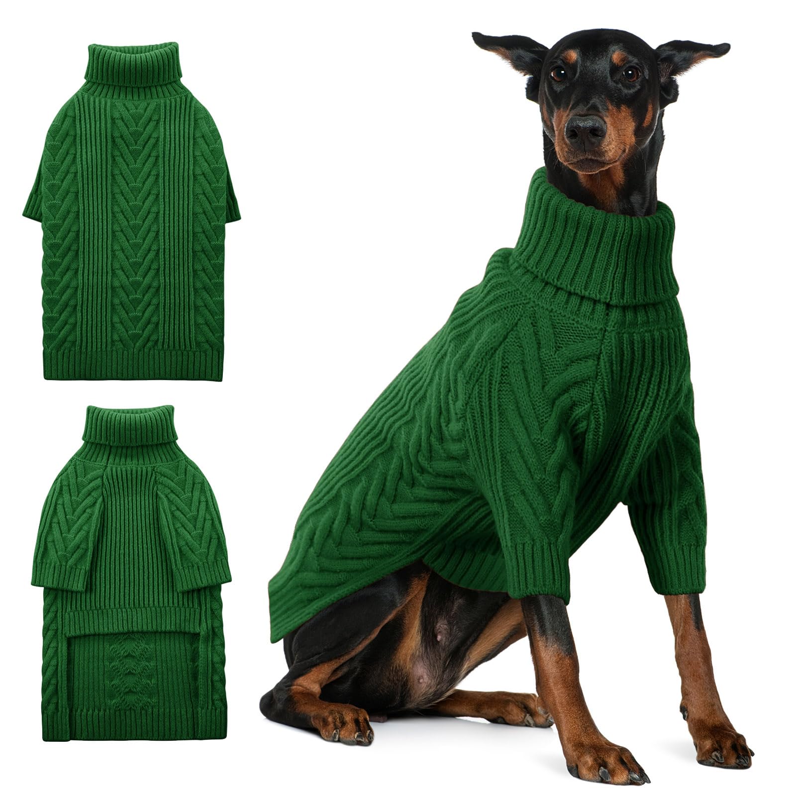 ASENKU Dog Sweater for Giant Dogs, Warm Knit Dog Sweater for Great Dane — image 1