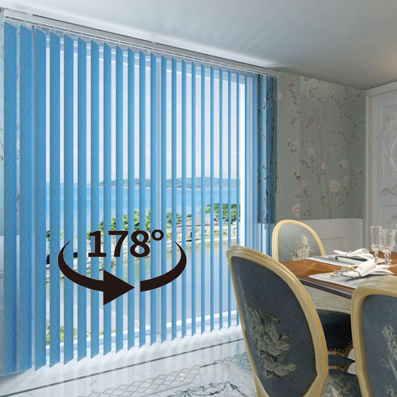 Cortina Lamas Verticales,Persianas Venecianas Opaca Translúcido,Persianas Blackout/Transpirables,Persianas De Interior,para Hogar/Oficina,Personalizable,Ancho×Alto (140cm x 140cm)