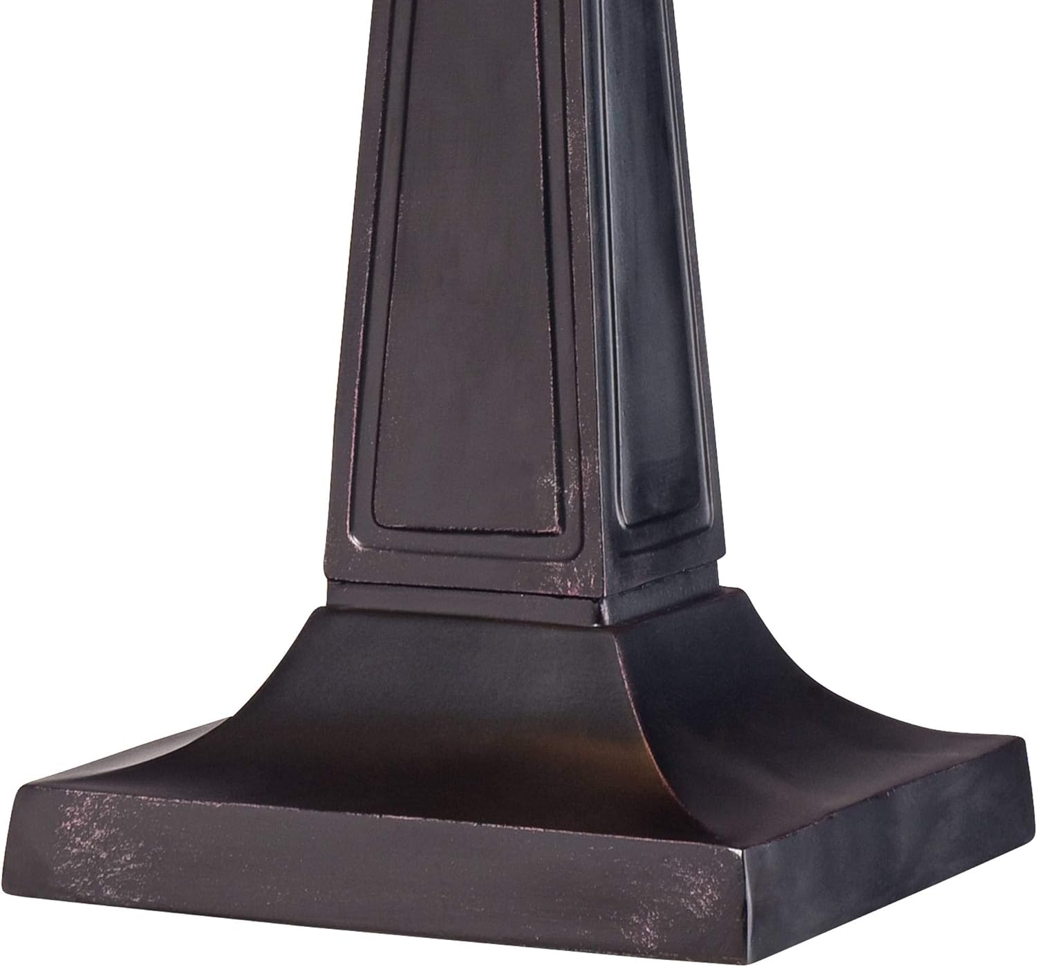 Robert Louis Tiffany Art Deco Tiffany Style Accent Table Lamp 21.5" High Mission Bronze Brown Antique Cream Amber Stained Glass Shade Cottage Core Decor for Living Room Bedroom House Nightstand