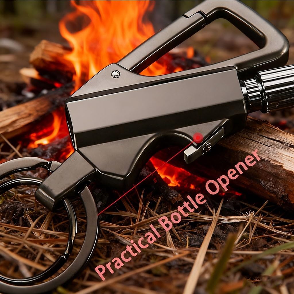 Kerosene Keychain Lighter with Multi-Functional Bottle Opener, Permanent Match Lighter, Windproof and Waterproof(3pack)