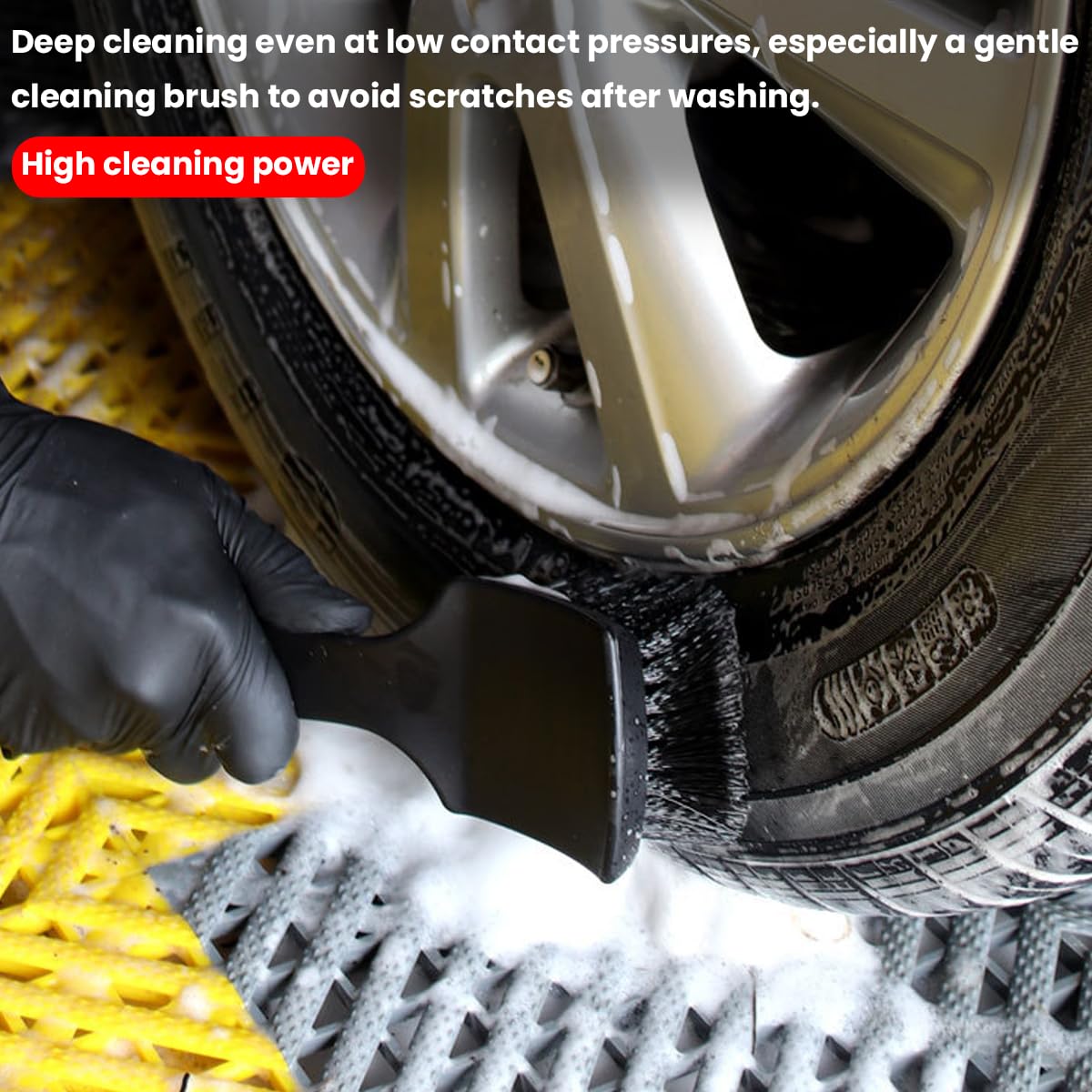 Spazzola Per Pulizia Cerchi Auto - 2 Pezzi, Morbida Con Manico Ergonomico - Foto 8