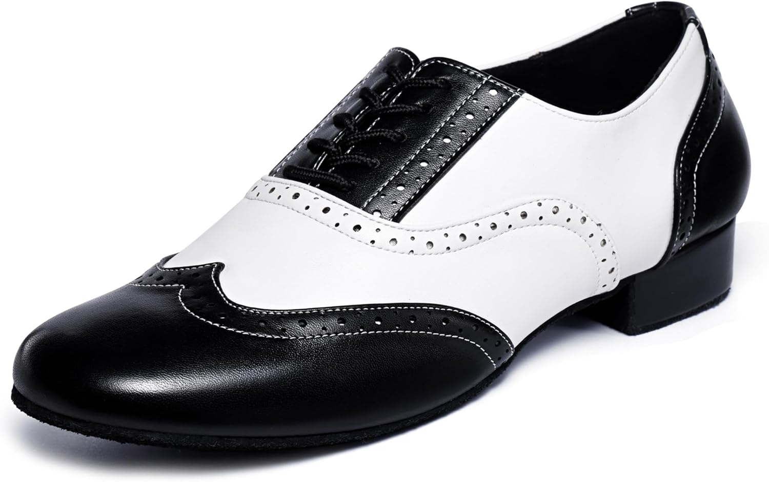 Men's Ballroom Latin Dance Shoes Breathable Leather Sole Tango Salsa Latin Waltz Character Shoes