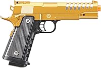 Vista 3 de Doble doble 2011 Airsoft pistola ligera oro y negro aleación primavera