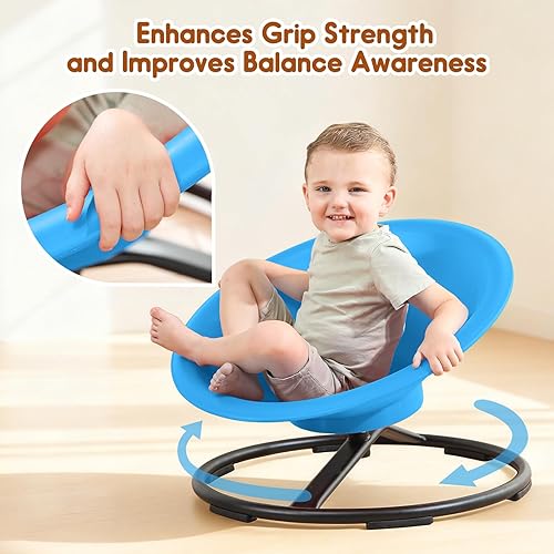 Miniatura 8 de Silla Giratoria para Niños Autistas, Juguetes de Sentarse y Girar para Autismo para Edad 3+, Silla Giratoria Sensorial que Mejora las Habilidades