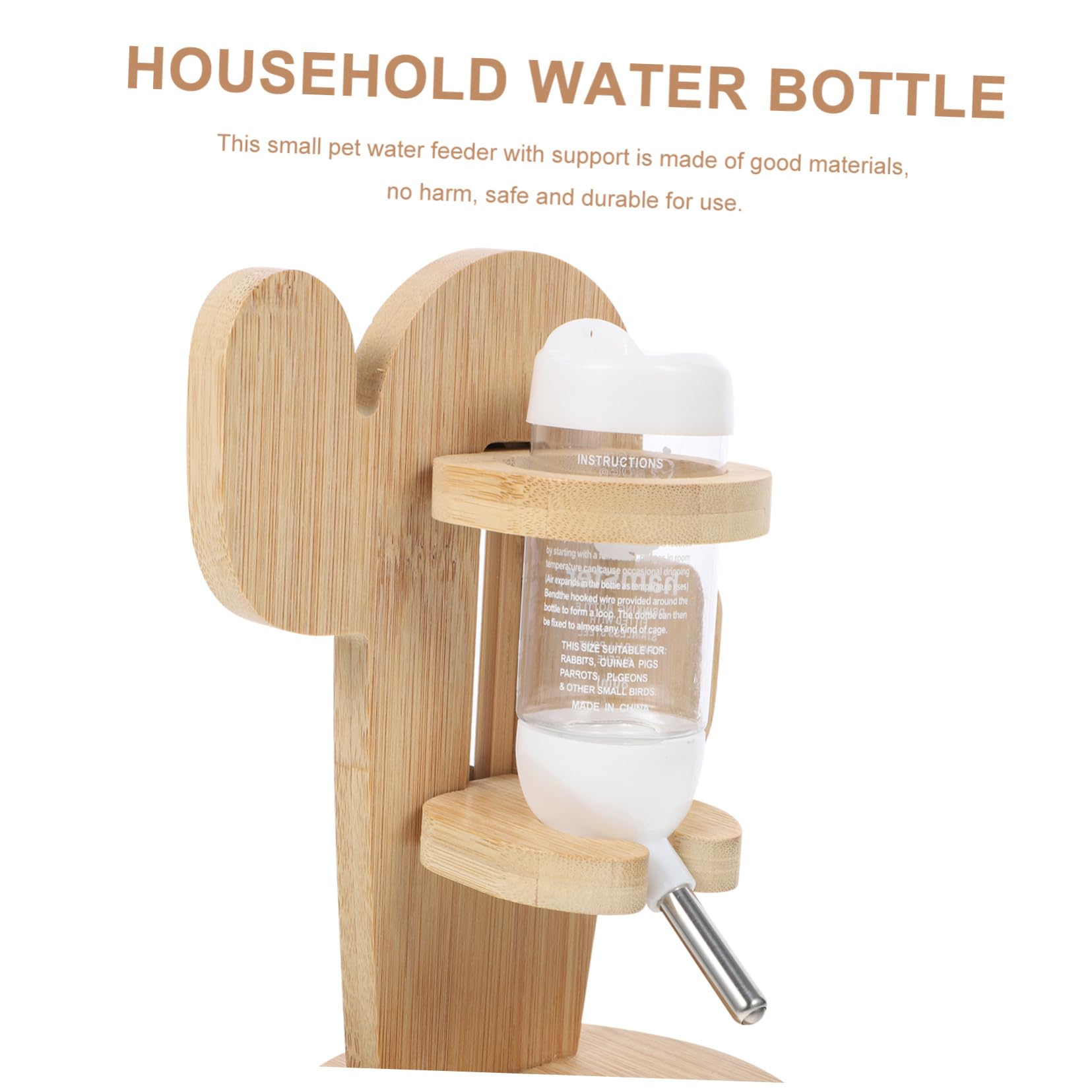 BESTonZON Vertikale Wasserflasche für Kleine Haustiere und Chinchillas Verschleißfestes Synthetisches Material mit Transparentem Fassungsvermögen für Haustierkäfige und Zufällige Farbe