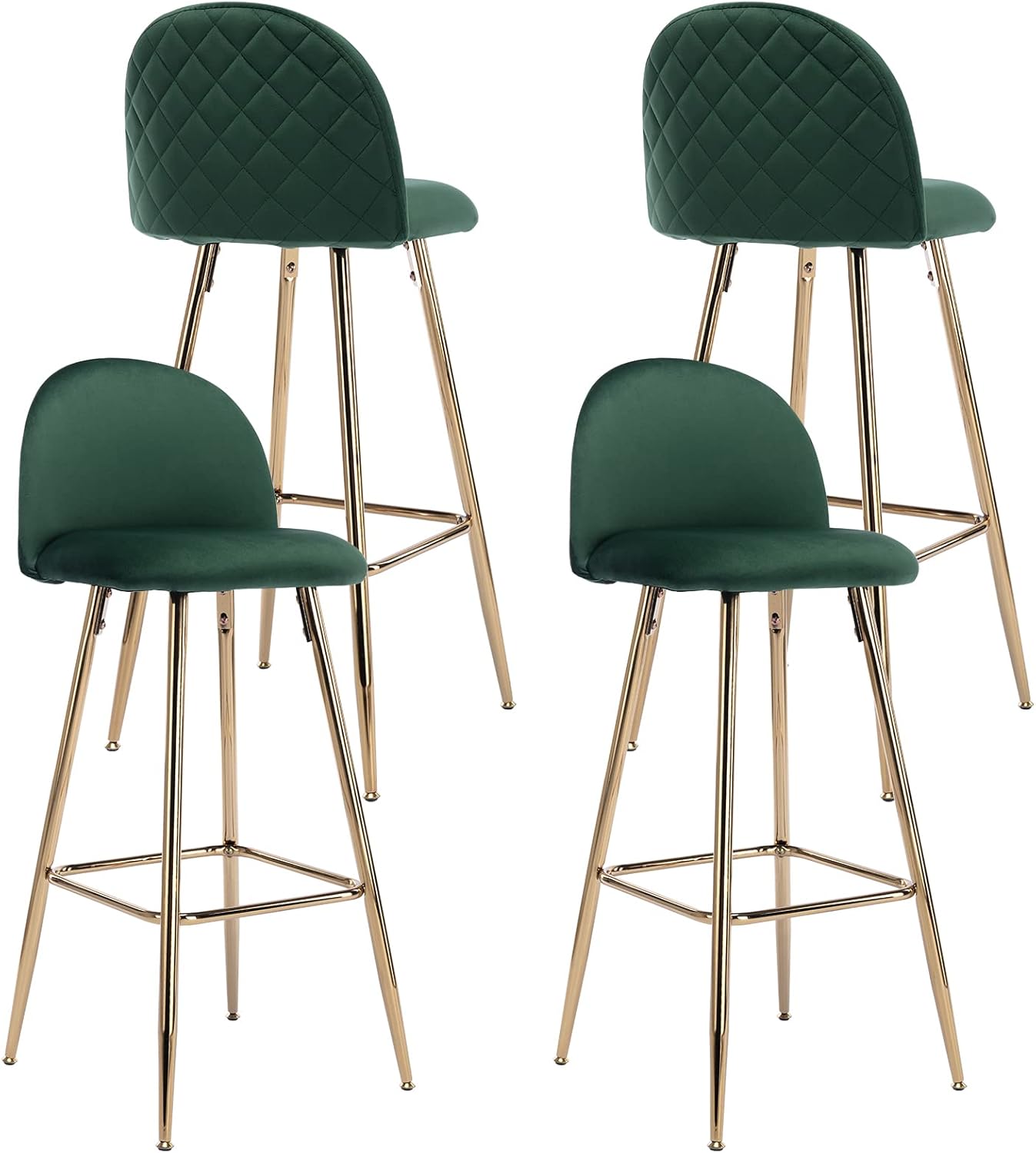DUOMAY Modern Bar Stools Set of 4, 30" Counter Height Bar