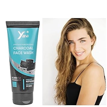 YANA INSTANT WHITENING CHARCOAL FACE WASH / CHARCOAL FACE WASH BOYS OILY SKIN