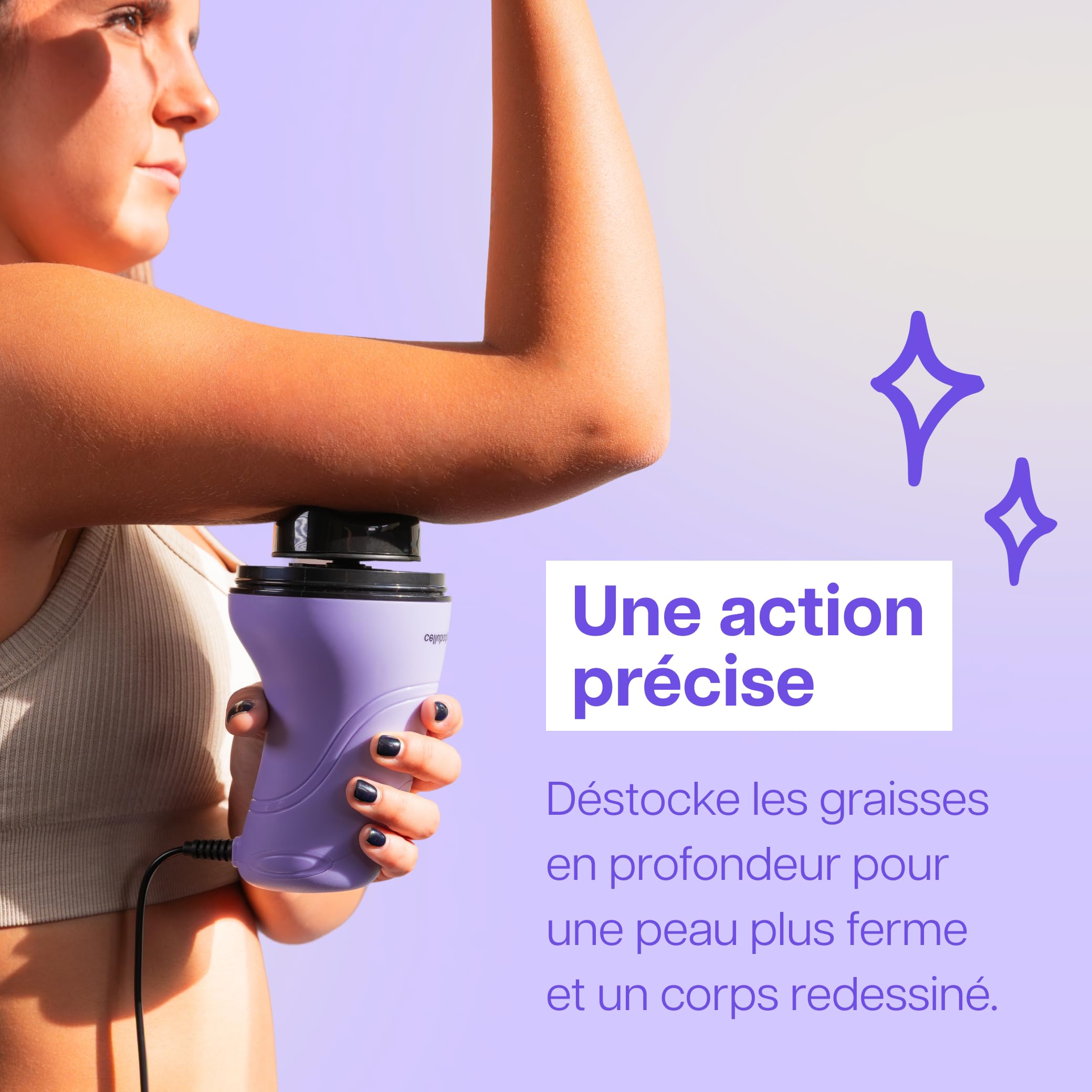 Appareil Minceur Électrique 1800 Rotations/min Anti Cellulite pour Abdomen, Fesses, Jambes