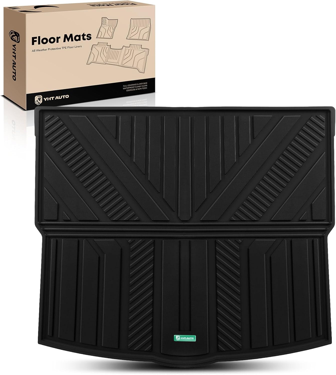 YHTAUTO Cargo Mats Fit 2021-2025 Nissan Rogue(Not Rogue Sport or Rogue Select), TPE All Weather Car Mats Waterproof Anti-Slip Odorless Trunk Liner, Interior Car Accessories