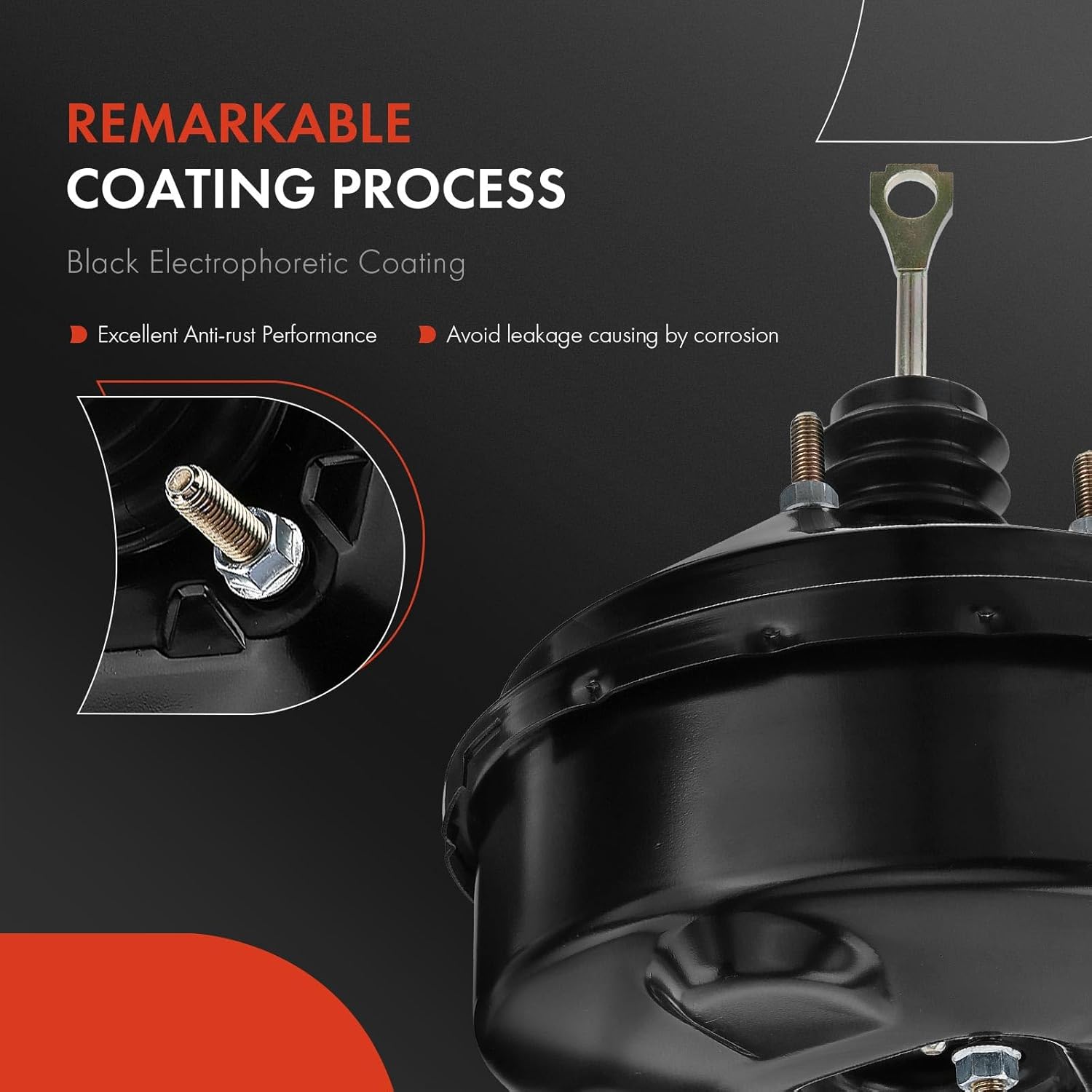 A-Premium Vacuum Power Brake Booster Compatible with Chevrolet Blazer 1998-2005, S10 1998-2004 & GMC Sonoma 1998-2004, Jimmy 1997-2005 & Isuzu Hombre & Oldsmobile Bravada, Without Master Cylinder