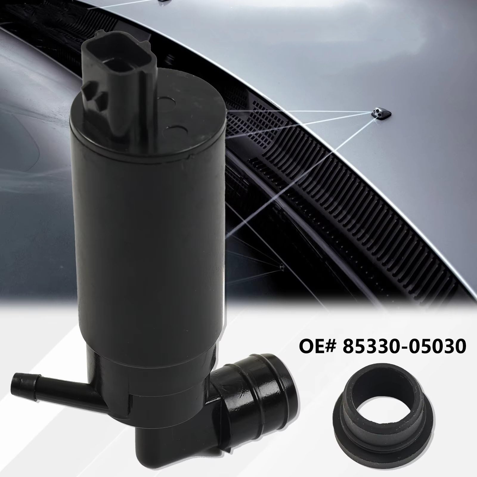 Bomba Lavacristalos Coche Compatible Con Toyota Para Corolla Para Verso 2004-2009 Gafas Coche Limpiaparabrisas Delantero Bomba Lavado Motor Salida Líquido 85330-05031