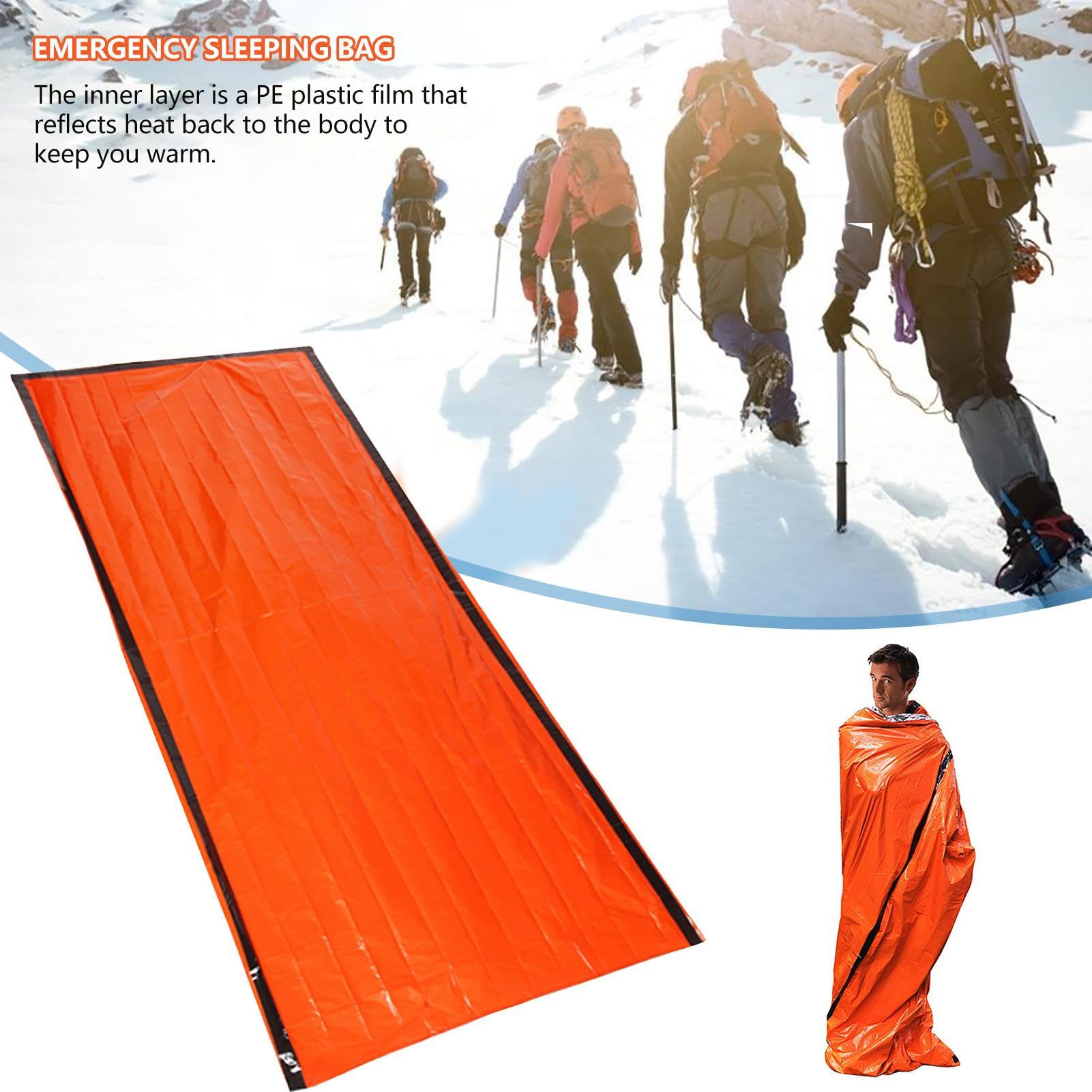 Bearhard Sac de couchage d'urgence - Sac de bivouac - Ultra léger et étanche - Équipement d
