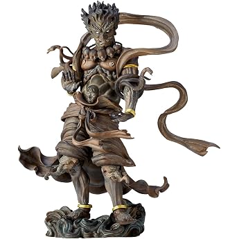 Takeya-Style Freestyle Figure, Fukusa Taisho Wooden Carving, Total Height Approx. 5.6 inches (142 mm), PVC & ABS Pre-Painted 