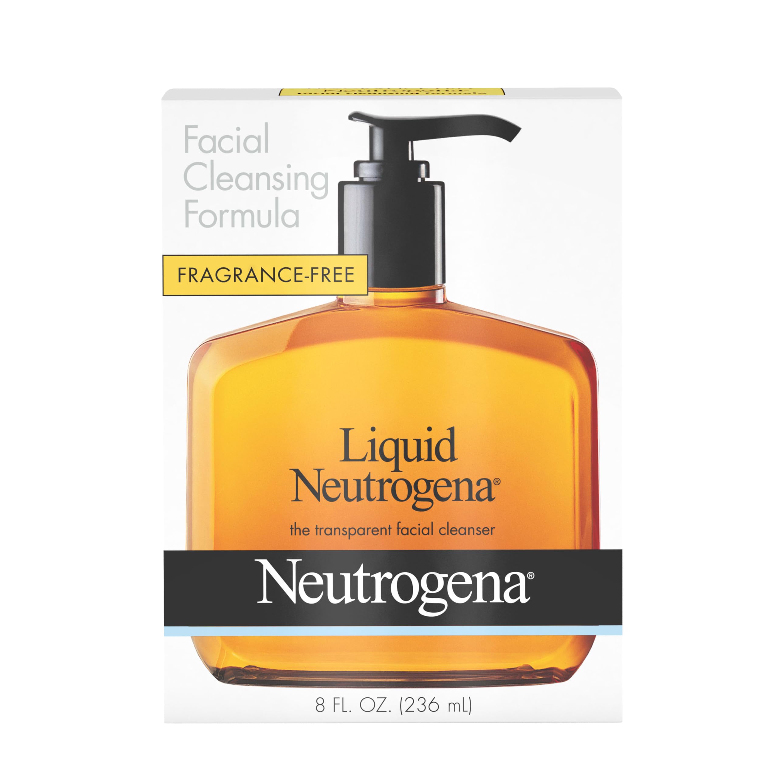 NeutrogenaLiquid Gentle Foaming Face Wash with Glycerin, Oil-Free & Hypoallergenic Skin Care Cleanser, Fragrance-Free Moisturizing Facial Cleanser for Daily Use, 8 fl. oz