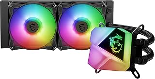 MSI MAG CoreLiquid C240 - AIO ARGB CPU Liquid Cooler - 240mm Radiator - LGA 1700 Ready - Dual 120mm ARGB PWM Fans for Desktop