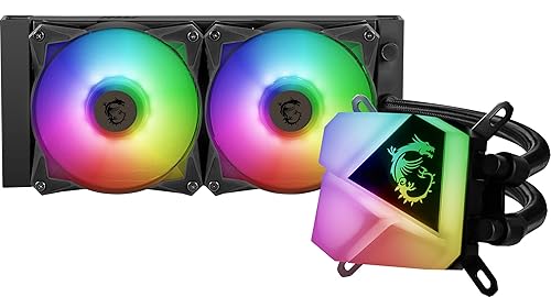 MSI MAG Coreli P240 - Enfriador líquido de CPU AIO - LGA 1700 listo - Radiador de 9449in - Ventiladores PWM duales de 4724in