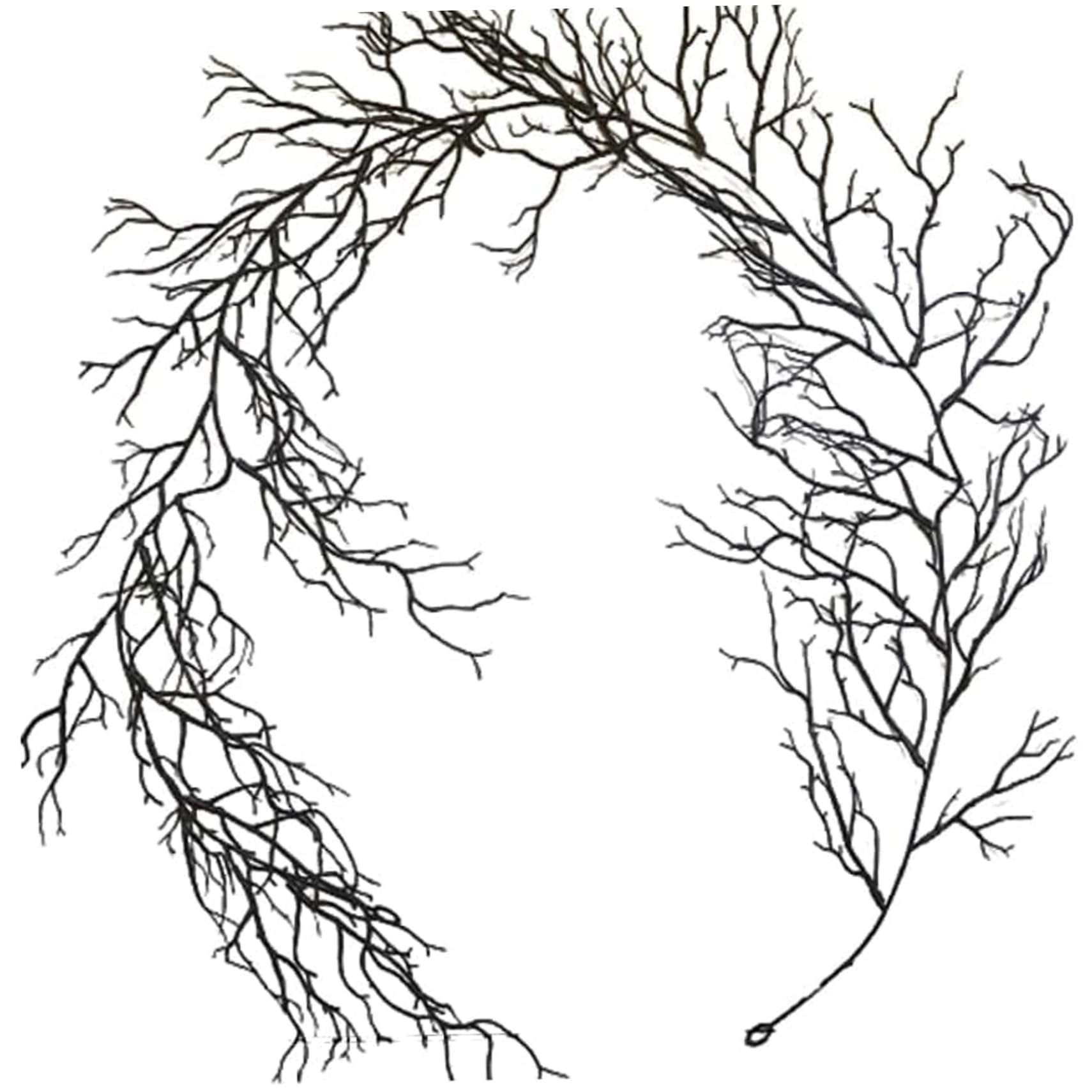 Guirlande d'Halloween finies les branches cassantes vigne noire