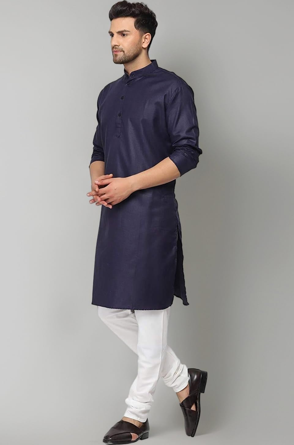 Men’s Cotton Blend Plain Kurta Comfortable and Stylish