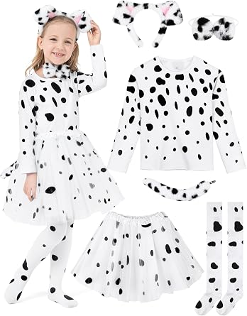 Dalmatians Costume Kids 100 Days of School Girls Costume Dog Outfit