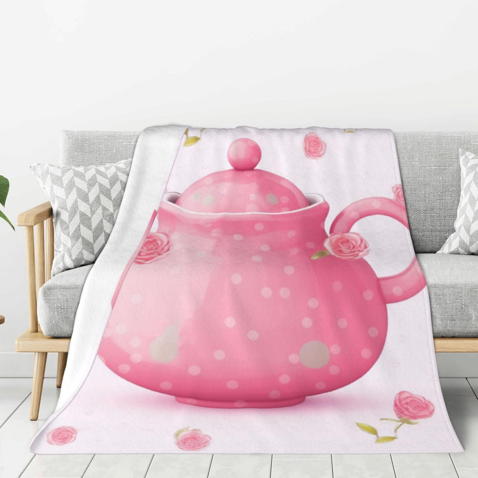 Couverture lavable en polaire théière pour protéger vos canapés avec style
