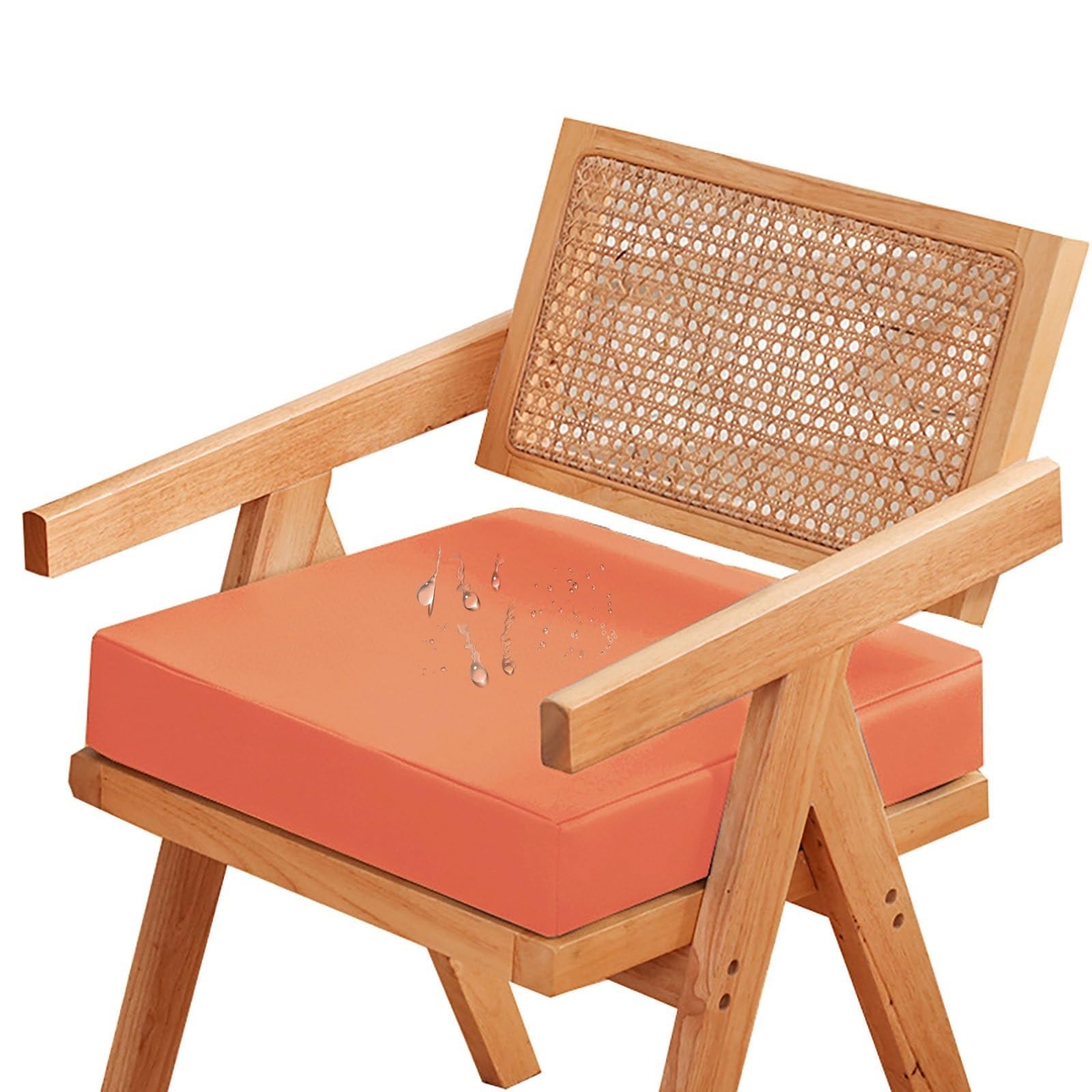 MCOSU Outdoor Chair Seat Cushions - 12x12/14x14/16x16/18x18/20x20 Inch - Square Thick Foam Patio Seat Pads for Garden, Lawn, Deck, or Indoor Use(P8,20X18X2IN)