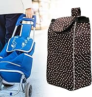 Vista 5 de Bolsa de repuesto para carrito de compras, estilo B engrosado, tela Oxford, impermeable, gran capacidad, bolsa de carretilla