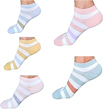 Ankle Length Socks for Women, 5 Pairs, Soft Anti-Odour Sock for Girls, Stylish Designs & Colors, Multicolor, Free Size
