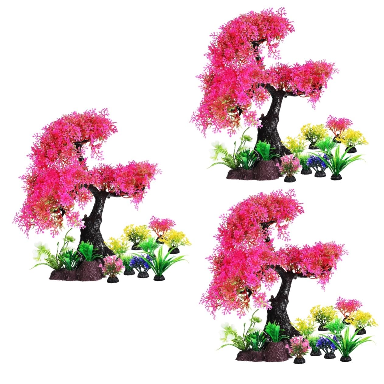 Toyvian 30 Pièces Aquatique en Plastique Pin Décorations D'Aquarium Betta Décor D'Aquarium Fausses Plantes pour Aquarium Plantes Décor