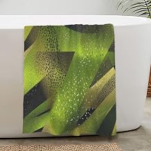 Neon Geo Print Green Bath Towel 29x58 Inches - Ultra Soft, Quick Dry Beach Towel, Large Absorbent Yoga & Picnic Mat,Machine Washable
