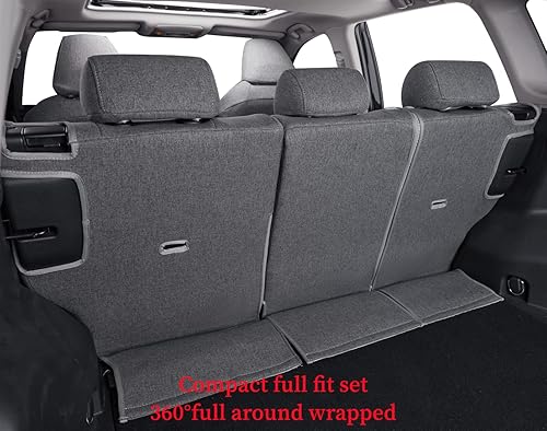 Miniatura 6 de Fundas de asiento de ajuste personalizado para Toyota Corolla Cross L, LE, XLE 2022 2023 2024, protector de asiento de poliéster de cobertura