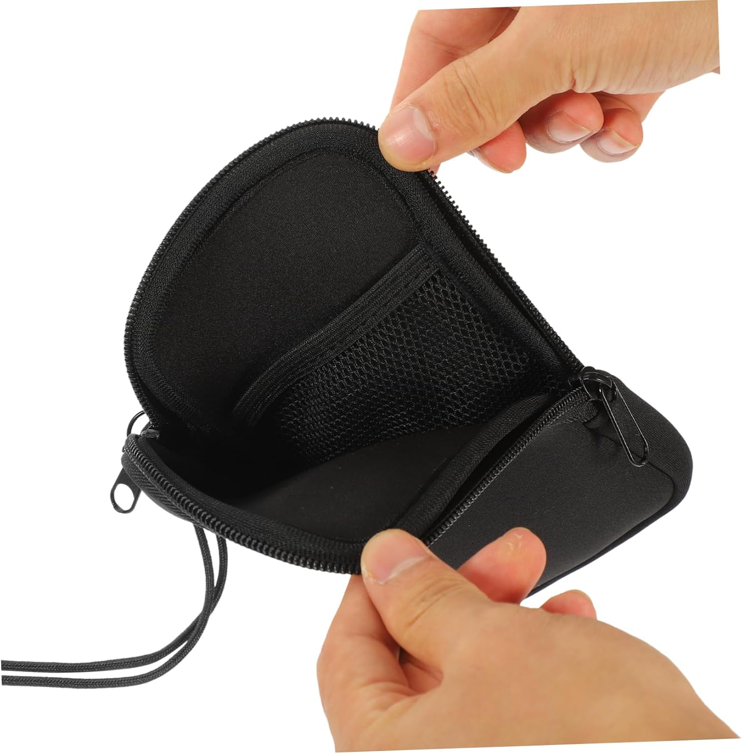 Mikikit Case Zipper Neoprene Phone Pouch for Women Cell Phone Sleeve Walking Holder Protector Key Storage Multi-Functional