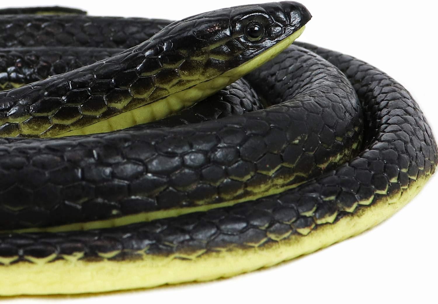 Millennial Essentials Realistic Rubber Black Mamba Snake Scare Toy 52 Inch Long Garden Props to Scare Birds (52 Inch 2pc)