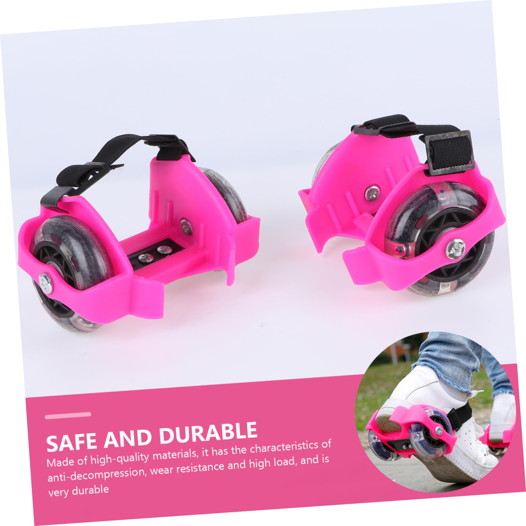 Abaodam 1Pair Adjustable Flash Roller Skates with Glittery Light Up Wheels Outdoor Skate Shoes for Ages for Fun and Exercise