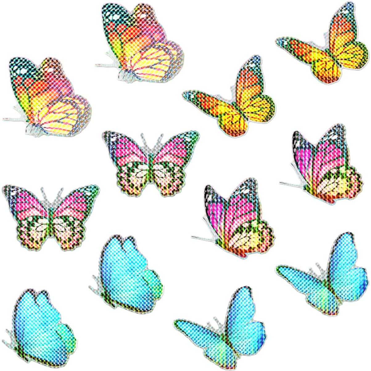 6 Pares de Imanes Mariposa para Mosquiteras de PVC Decorativos sin Pegamento