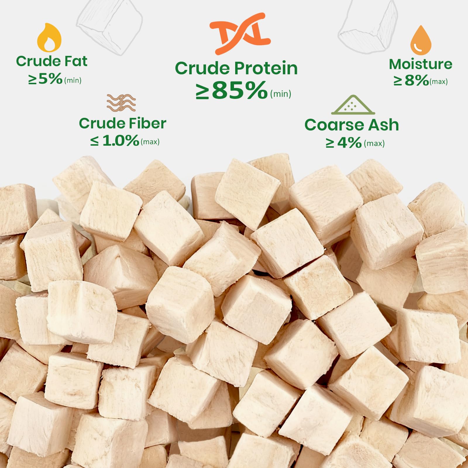 Freeze Dried Chicken Cat & Dog Treats 14.5 oz – Single Ingredient, High Protein Dry Chicken Pet Snacks, Grain-Free All Natural, Healthy Training Treats or Food Topper