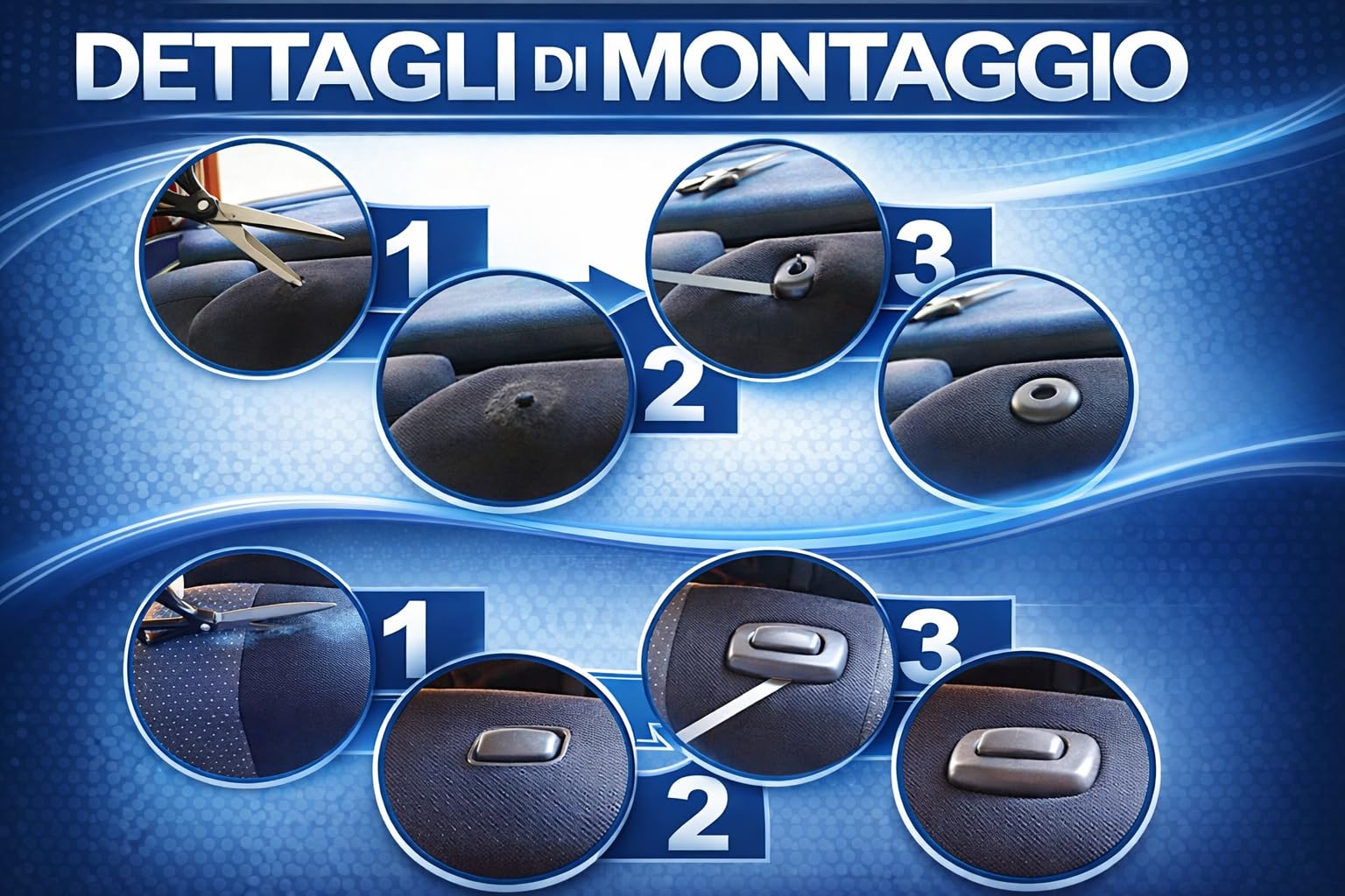 Susy Shop Coprisedili Compatibili Per Panda 2 e 3 Serie Con Logo Ricamato, Set Completo Fodere Auto Anteriori E Posteriori, Lavorazione MADE IN ITALY (NERO/GRIGIO SCURO, POSTERIORE 1/3)