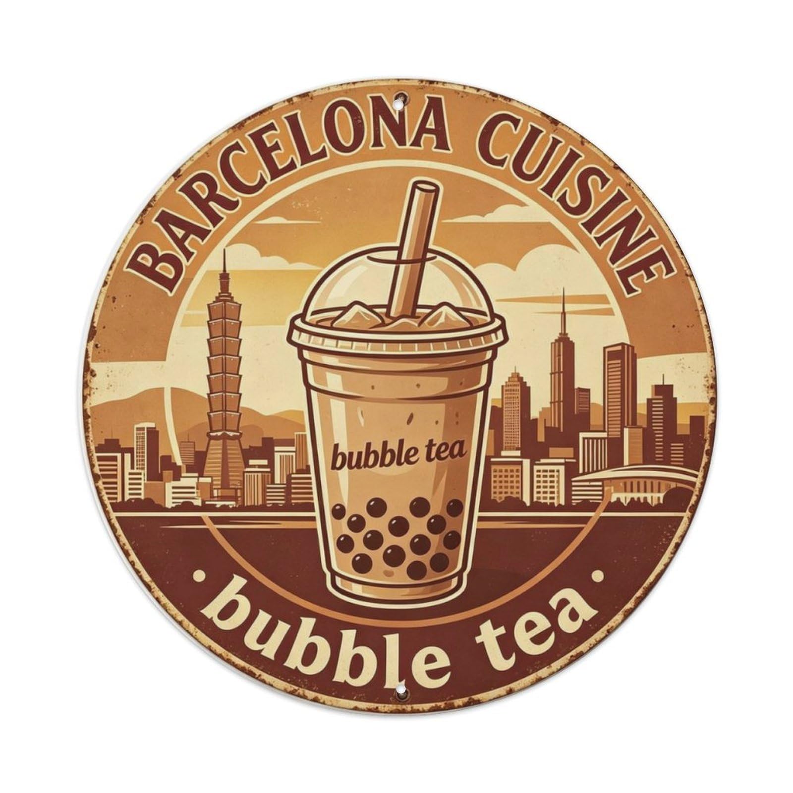 Taiwan Bubble Tea Metal Tin Sign Plaque