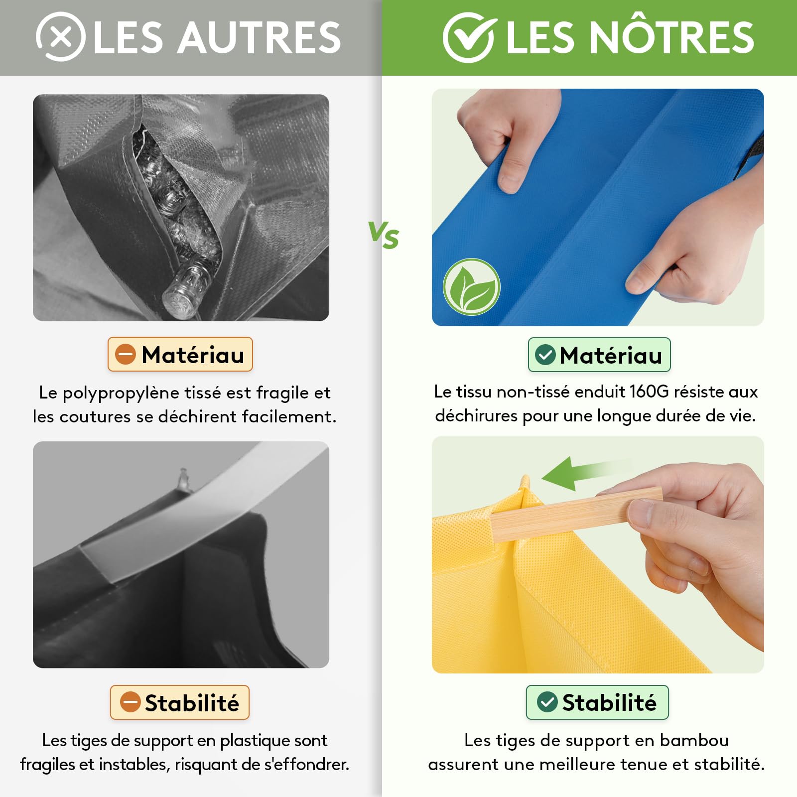 Lifewit Lot de 3 Sacs Tri Sélectif, Poubelles Recyclage 3 Couleurs, 45 L